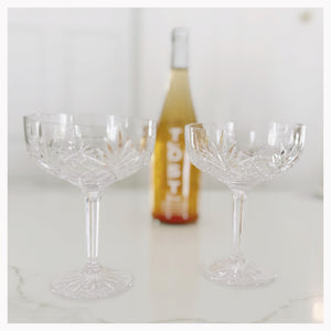 Acrylic Coupe Glasses, Set of 2