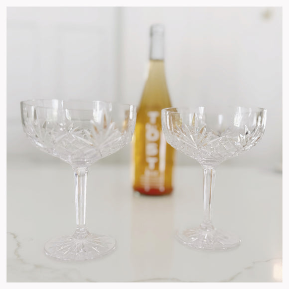 Acrylic Coupe Glasses, Set of 2