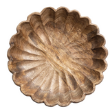 Scalloped Wood Bowl