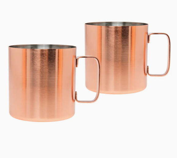 Copper Mug, Set of 2