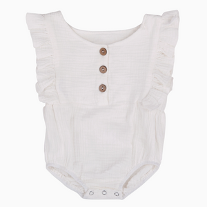 White Summer Baby Romper