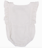 White Summer Baby Romper