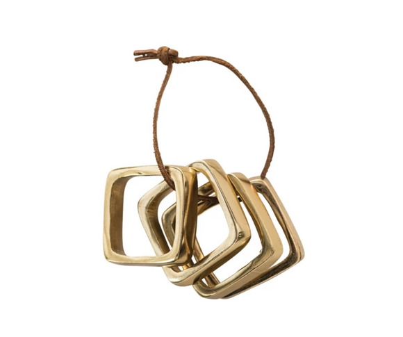 Gold Napkin Ring Set
