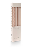 Blush Pink Taper Candles, Set of 3