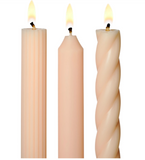 Blush Pink Taper Candles, Set of 3