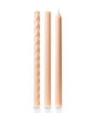 Blush Pink Taper Candles, Set of 3