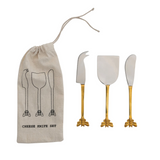 bee handle cheese knives