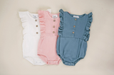 ruffle sleeve romper