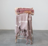 lilac plaid blanket