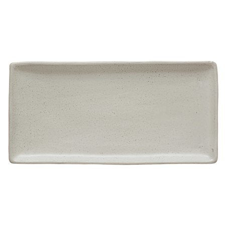 Platter - Distressed White Stoneware