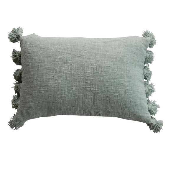 Cotton Slub Throw Pillow - Aqua
